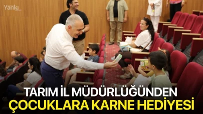 Tarım İl Müdürlüğünden çocuklara karne hediyesi