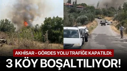 Akhisar - Gördes yolu trafiğe kapatıldı: 3 köy boşaltılıyor!