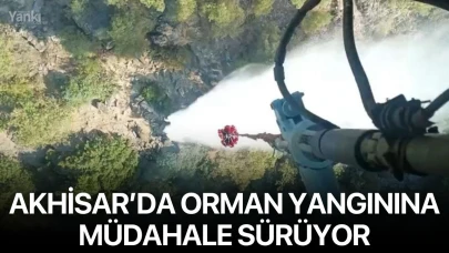 Akhisar’da orman yangınına müdahale sürüyor