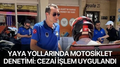 Yaya yollarında motosiklet denetimi: Cezai işlem uygulandı