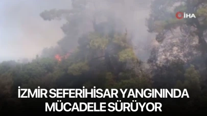 İzmir Seferihisar’da yangında mücadele sürüyor