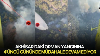 Akhisar'daki orman yangınına 4'üncü gününde müdahale devam ediyor