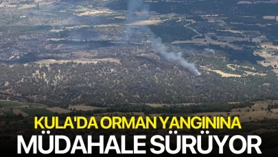 Kula'da orman yangınına müdahale sürüyor