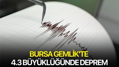 Bursa Gemlik'te 4.3 büyüklüğünde deprem