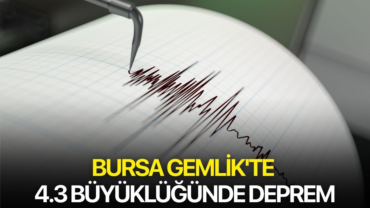 Bursa Gemlik'te 4.3 büyüklüğünde deprem