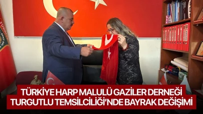 Türkiye Harp Malulü Gaziler Derneği Turgutlu Temsilciliği’nde Bayrak Değişimi