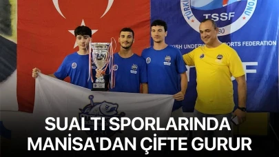 Sualtı sporlarında Manisa'dan çifte gurur