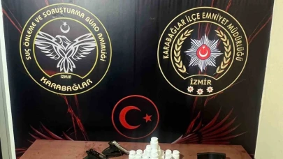 İzmir’de uyuşturucu ve silah kaçakçılığı: 2 gözaltı