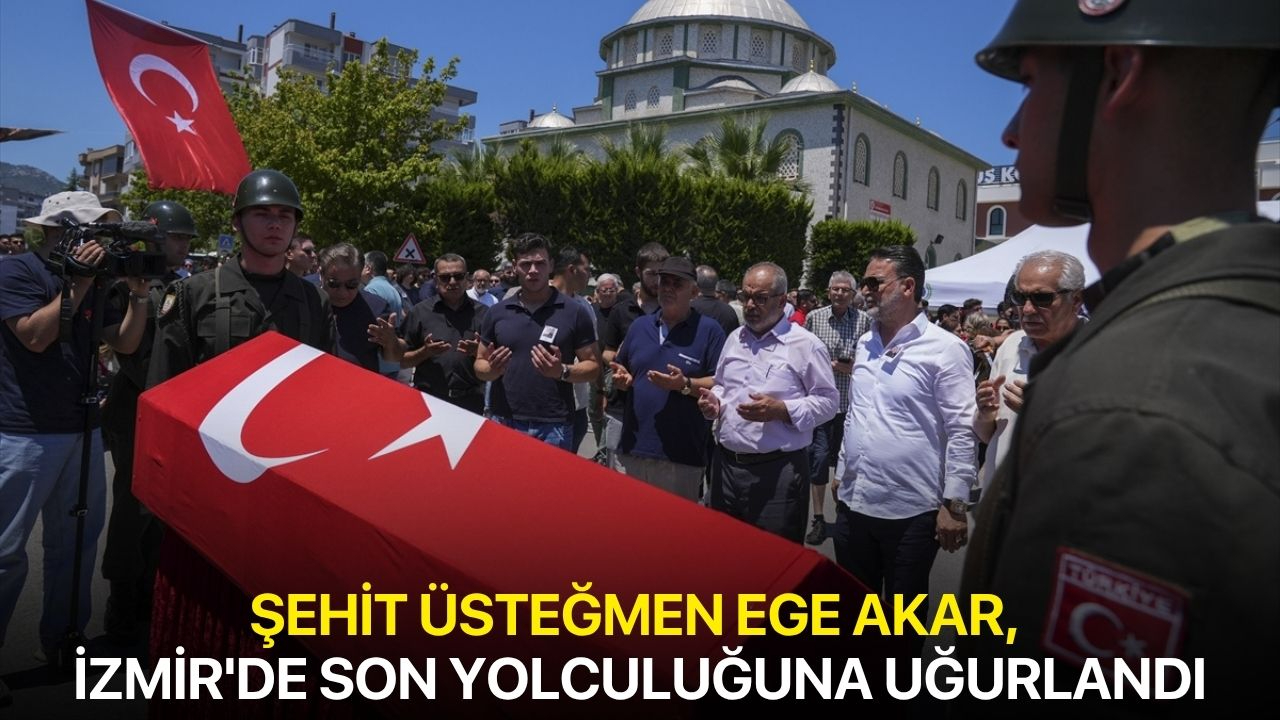 Şehit Üsteğmen Ege Akar, İzmir'de son yolculuğuna uğurlandı