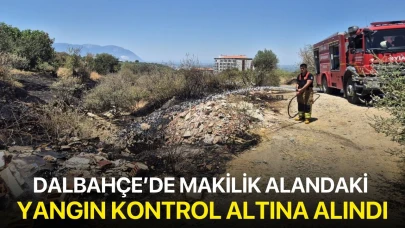 Dalbahçe’de makilik alandaki yangın kontrol altına alındı