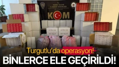 Turgutlu'da binlerce makaron ele geçirildi