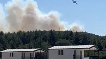 Urla’da makilik alanda korkutan yangın