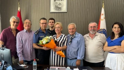 Çeşmeli gazetecilerden Emniyet Müdürü Kenar’a ziyaret