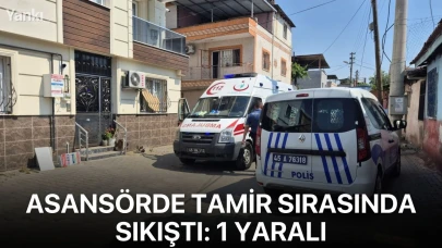 Asansörde tamir sırasında sıkıştı: 1 yaralı