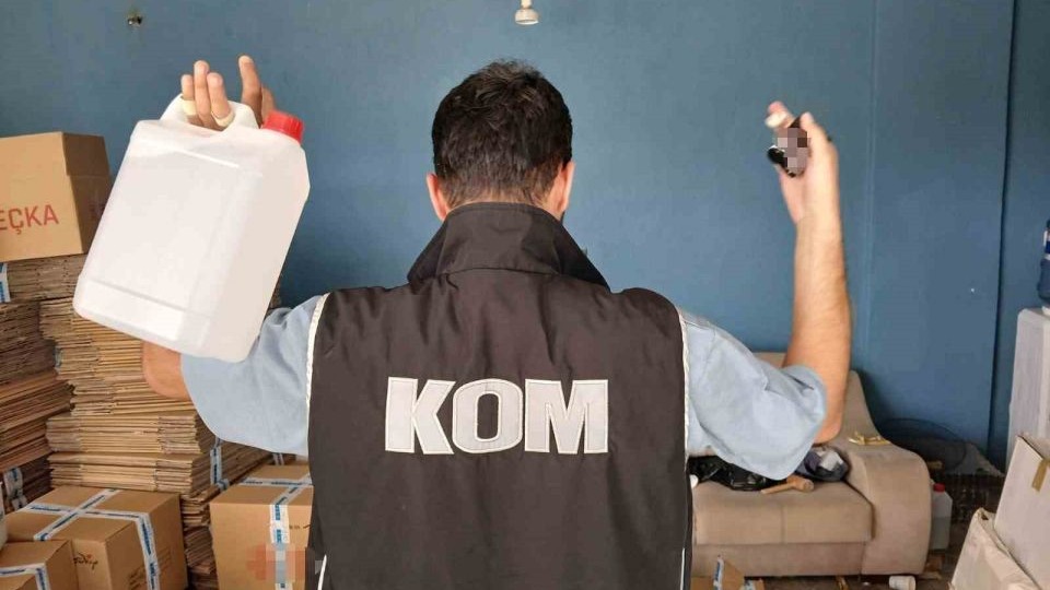 Depoda ele geçirilen 5 ton sahte alkole 1 tutuklama!