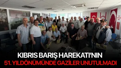 Kıbrıs Barış Harekatı'nın 51. Yıldönümünde Gaziler Unutulmadı