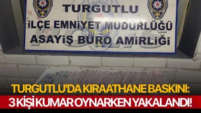 Turgutlu'da kıraathane baskını: 3 kişi kumar oynarken yakalandı!
