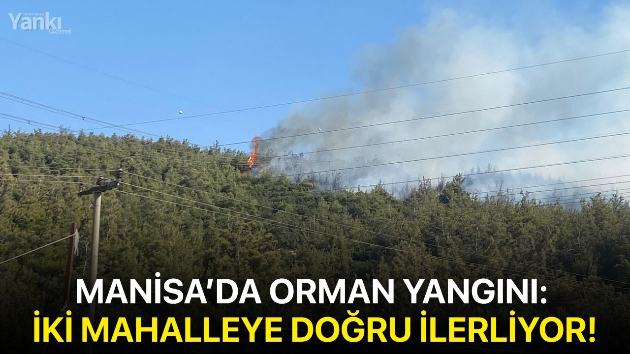 Manisa’da orman yangını: İki mahalleye doğru ilerliyor!