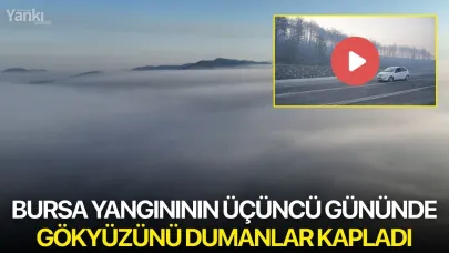 Bursa yangınının üçüncü gününde gökyüzünü dumanlar kapladı
