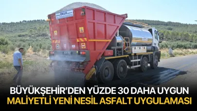 Büyükşehir’den Yüzde 30 Daha Uygun Maliyetli Yeni Nesil Asfalt Uygulaması
