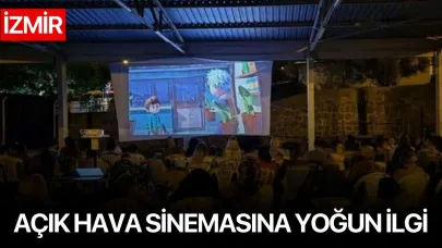 Açık hava sinemasına yoğun ilgi
