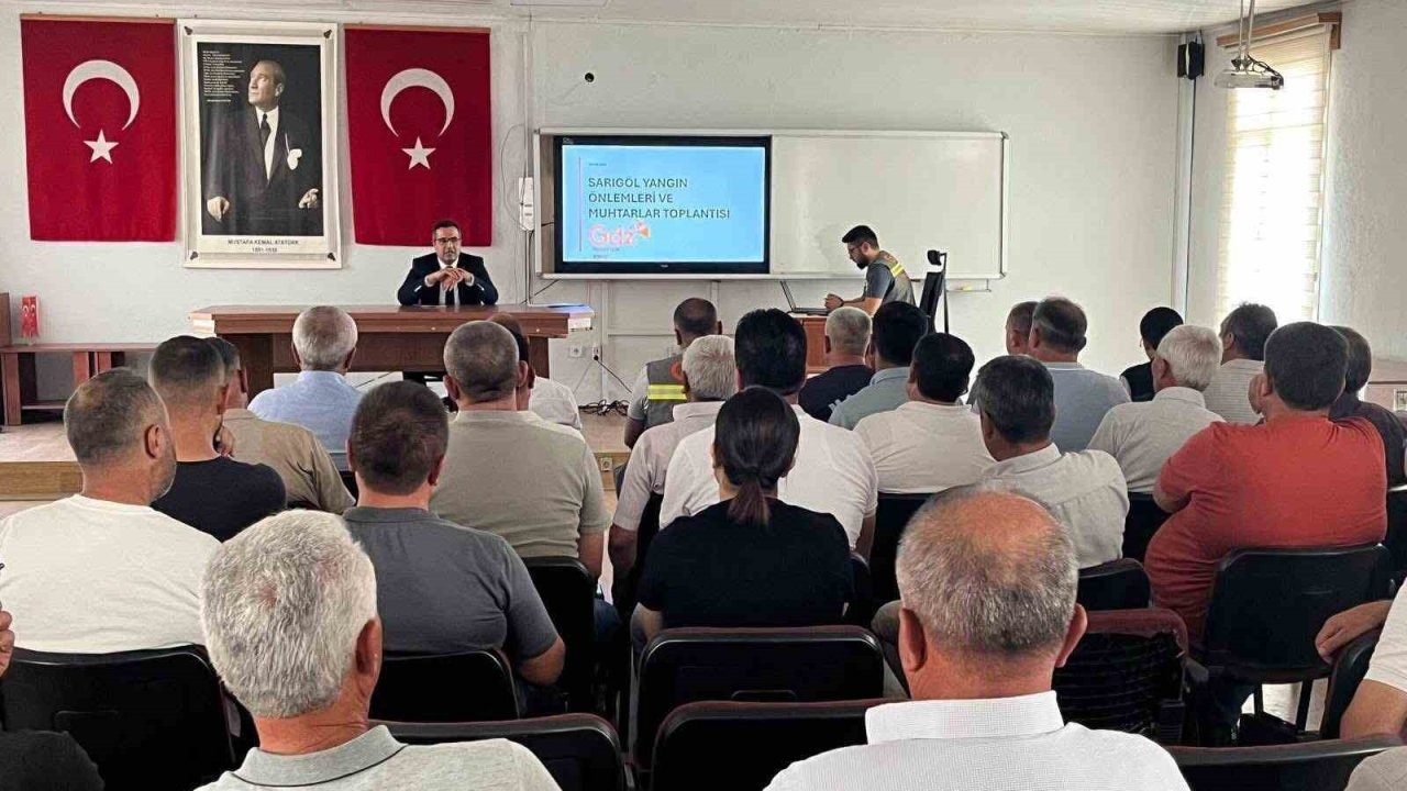 Sarıgöl’de muhtarlarla orman yangınları toplantısı yapıldı