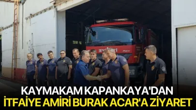 Kaymakam Kapankaya'dan İtfaiye Amiri Burak Acar'a Ziyaret