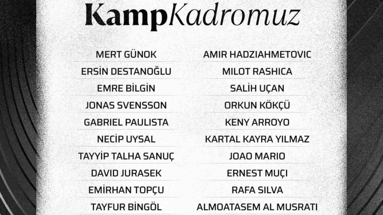 Beşiktaş’ın, St. Patrick’s maçı kamp kadrosu belli oldu