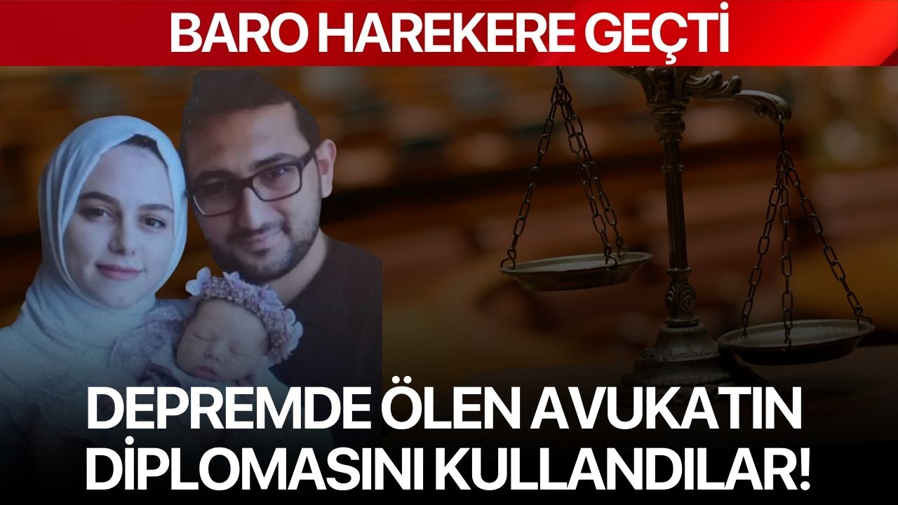 Depremde Ölen Avukatın Diplomasını Kullandılar!