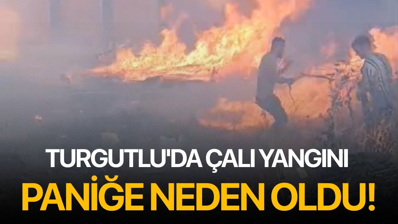 Turgutlu'da çalı yangını paniğe neden oldu