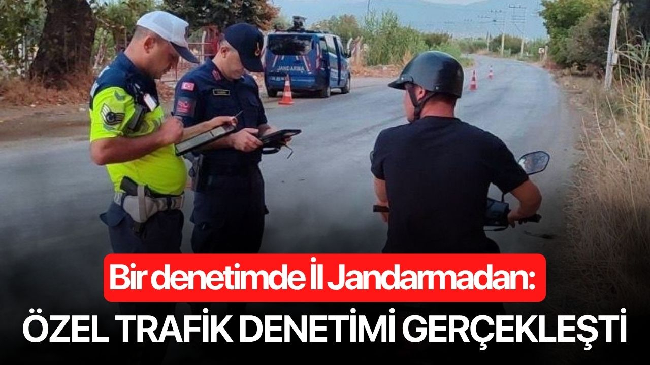 Bir denetimde İl Jandarmadan: Özel trafik denetimi gerçekleşti