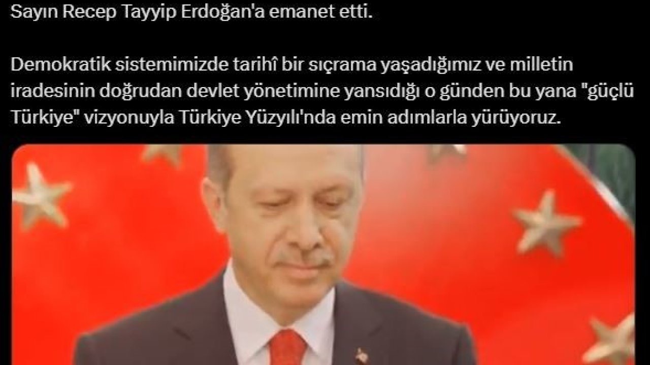 İletişim Başkanlığı’ndan Cumhurbaşkanı Erdoğan için özel paylaşım