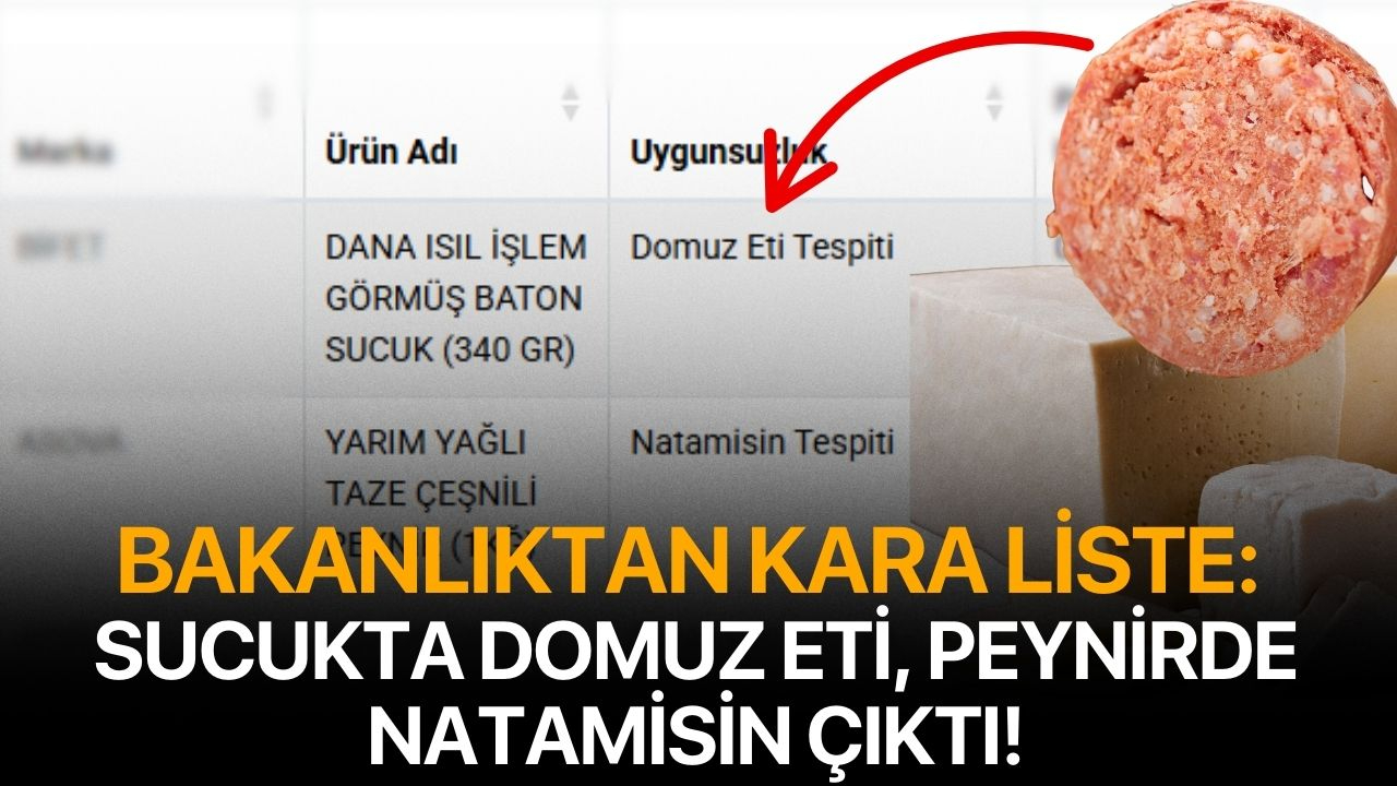 Bakanlıktan Kara Liste: Sucukta Domuz Eti, Peynirde Natamisin Çıktı!
