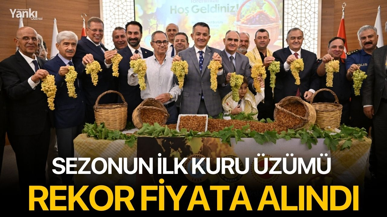 Sezonun ilk kuru üzümü rekor fiyata alındı