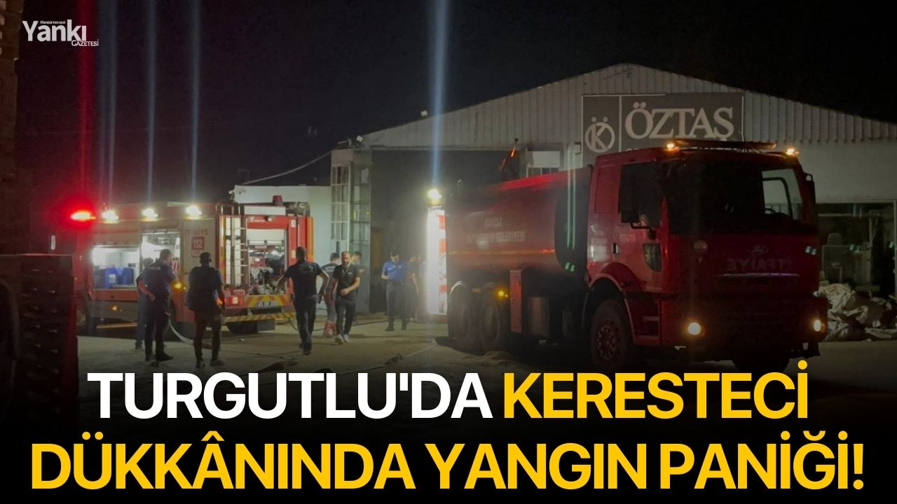 Turgutlu'da keresteci dükkânında yangın paniği!