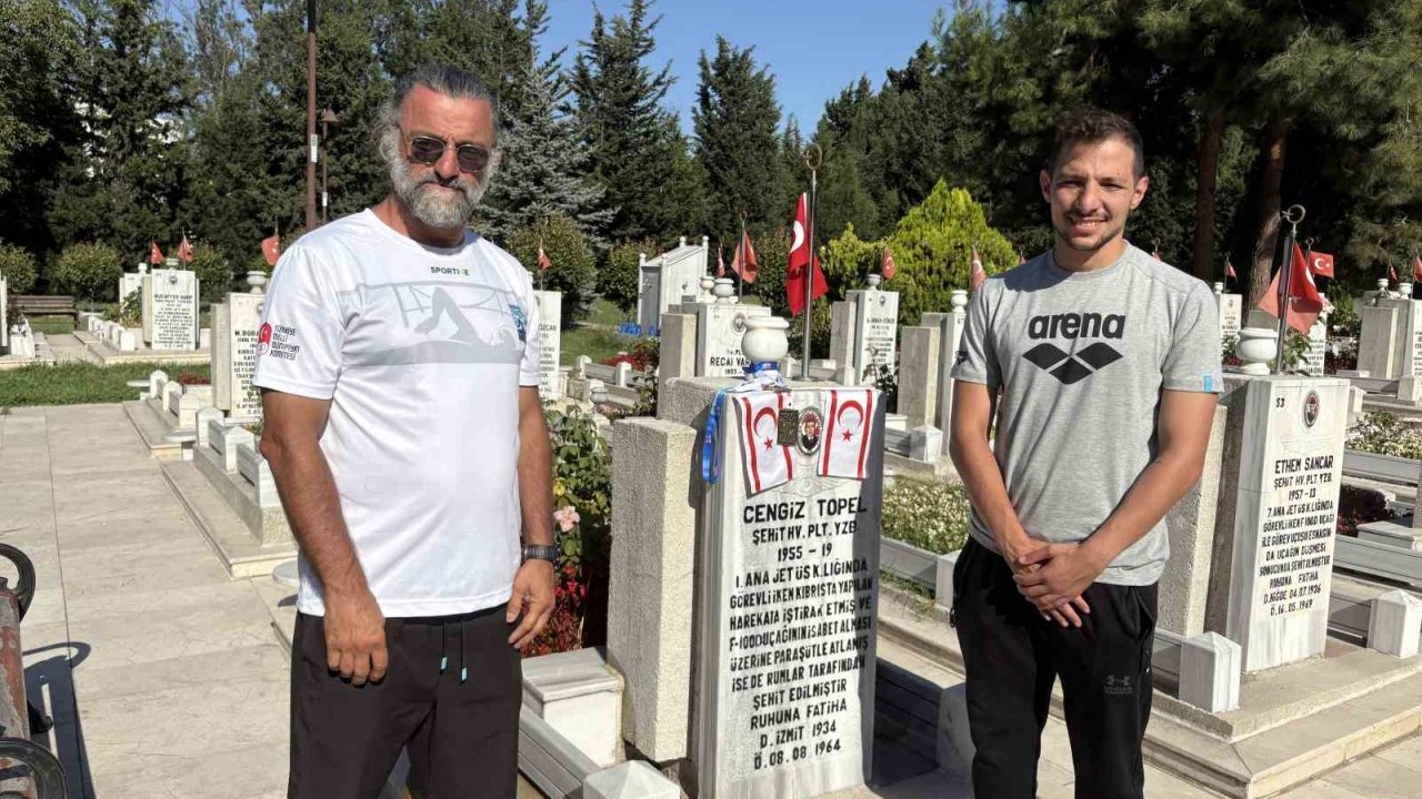 Milli yüzücü Doğukan Ulaç, şampiyonluğunu Şehit Pilot Yüzbaşı Cengiz Topel’e adadı