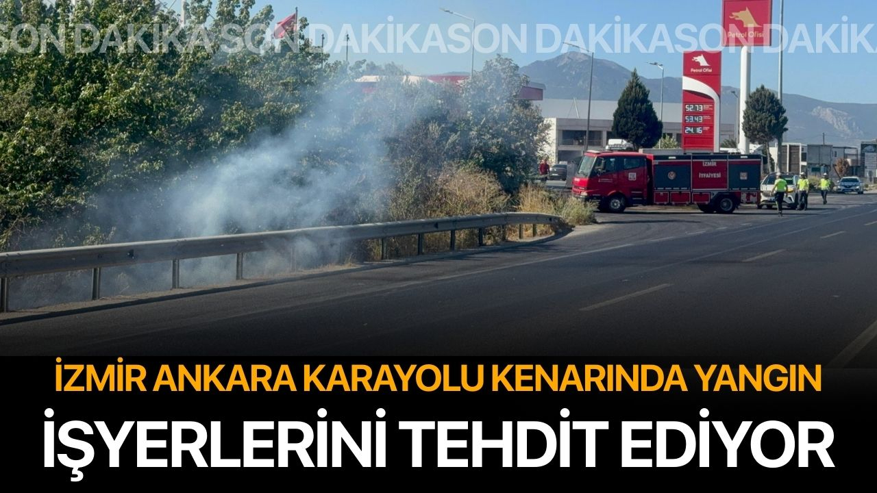 İzmir Ankara Karayolu’nda yangın paniği! Takviye ekipler sevk edildi