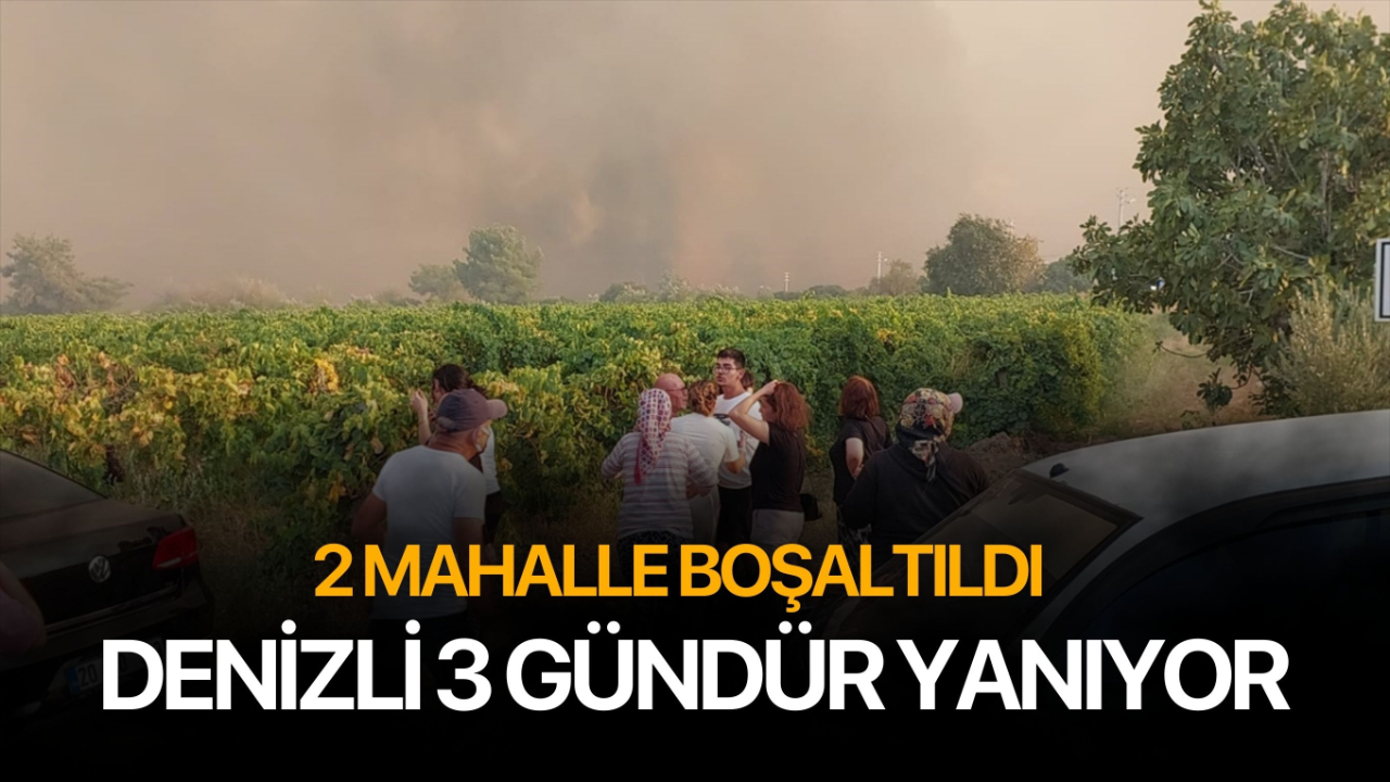 Denizli'deki orman yangını 3.gününde! 2 mahalle boşaltıldı