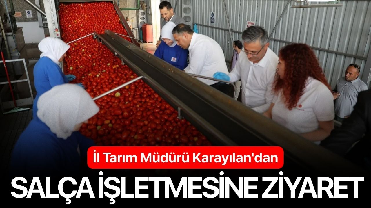İl Tarım Müdürü Karayılan'dan salça işletmesine ziyaret