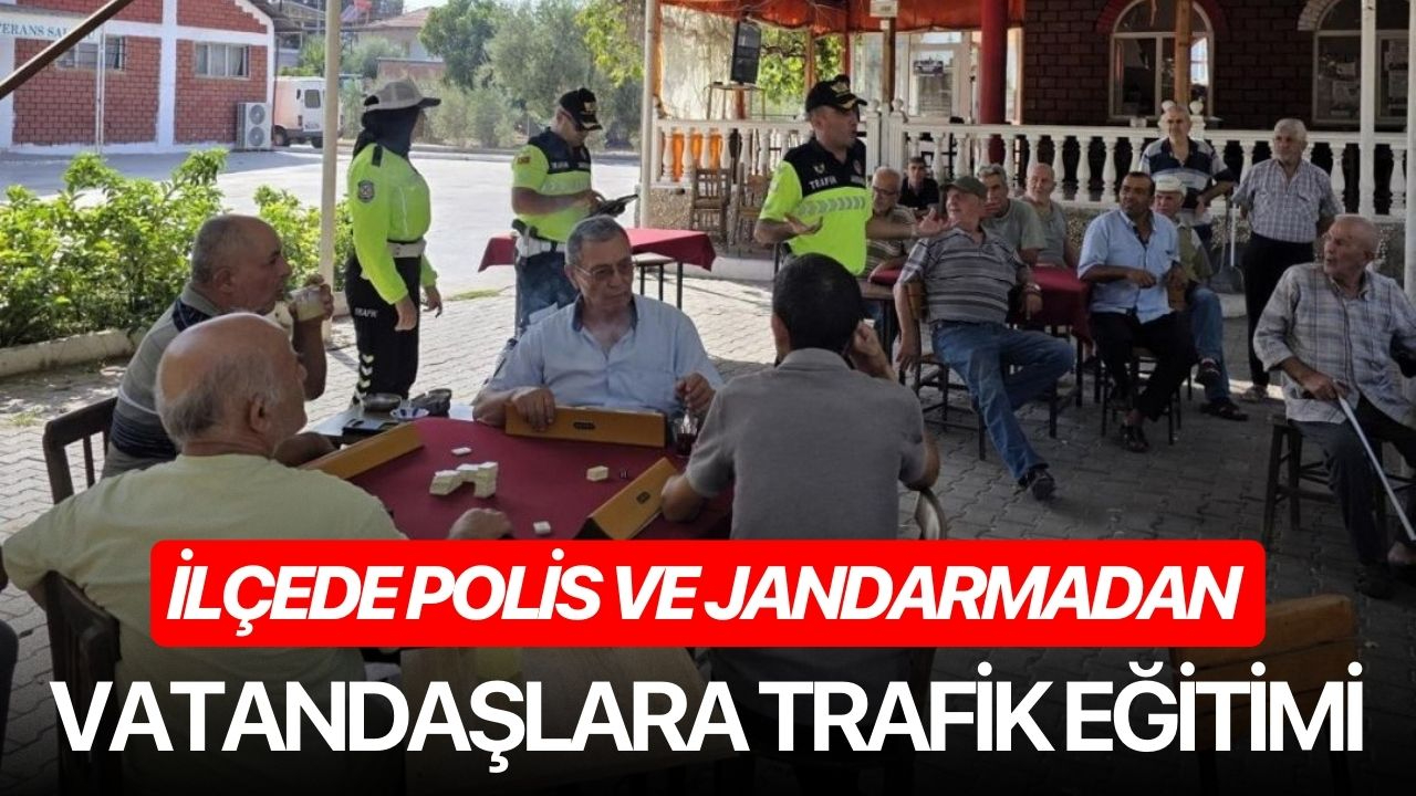 İlçede polis ve jandarmadan vatandaşlara trafik eğitimi
