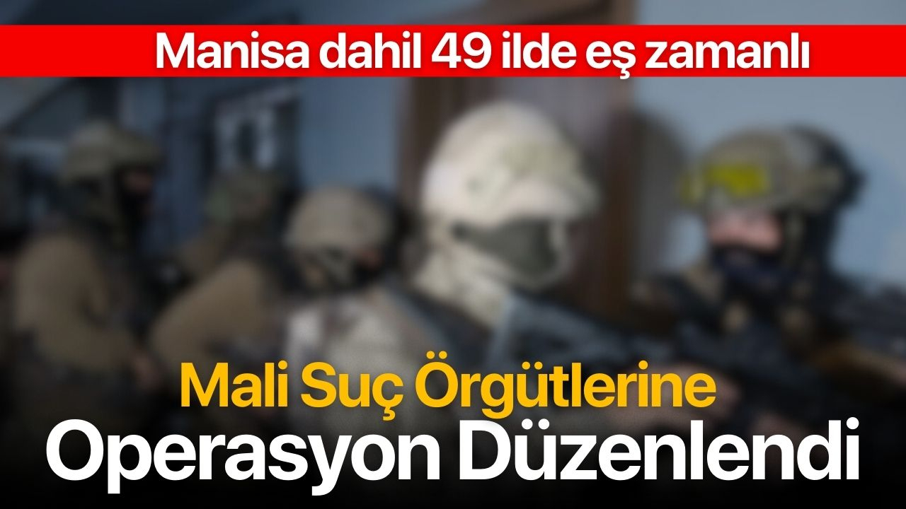 Manisa dahil 49 ilde mali suç örgütlerine operasyon