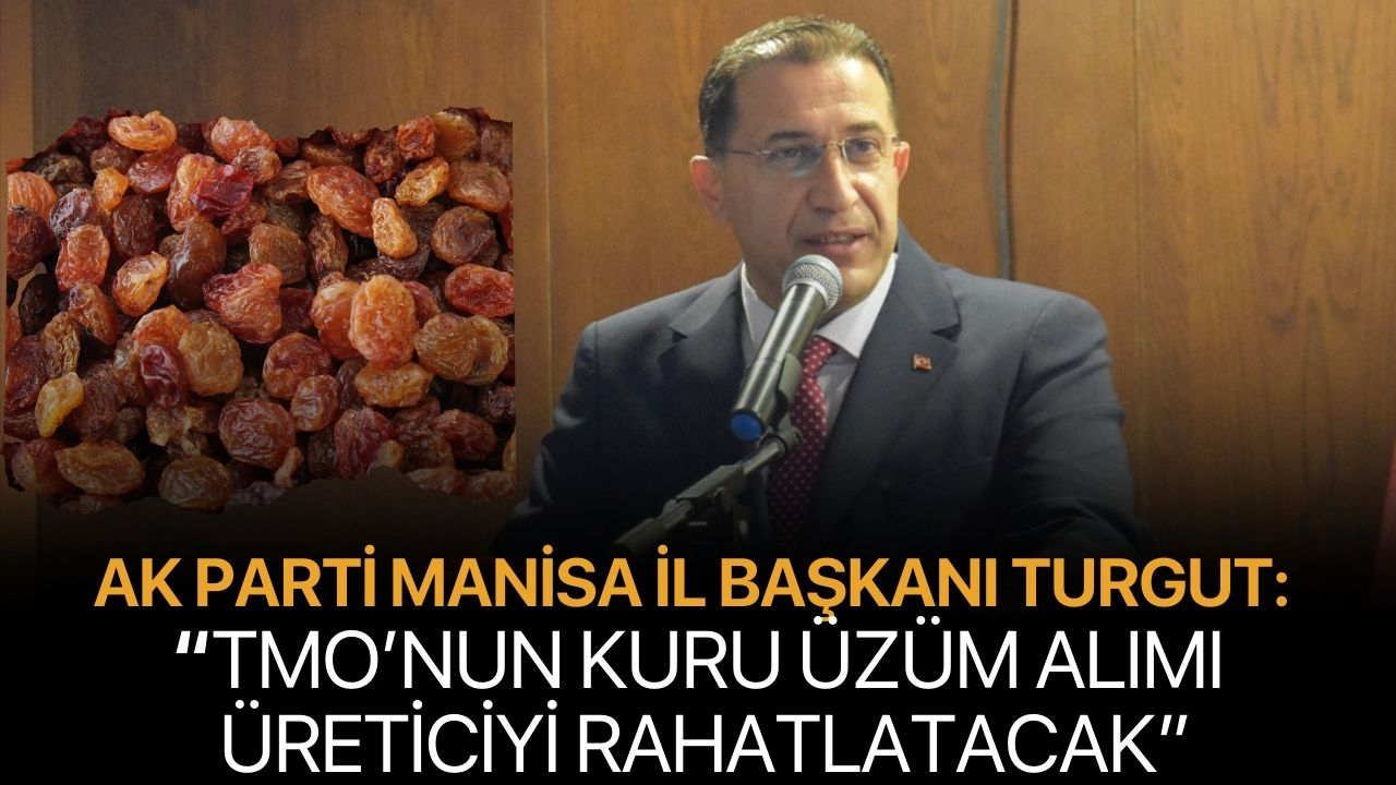 AK Parti Manisa İl Başkanı Turgut: TMO’nun Kuru Üzüm Alımı Üreticiyi Rahatlatacak