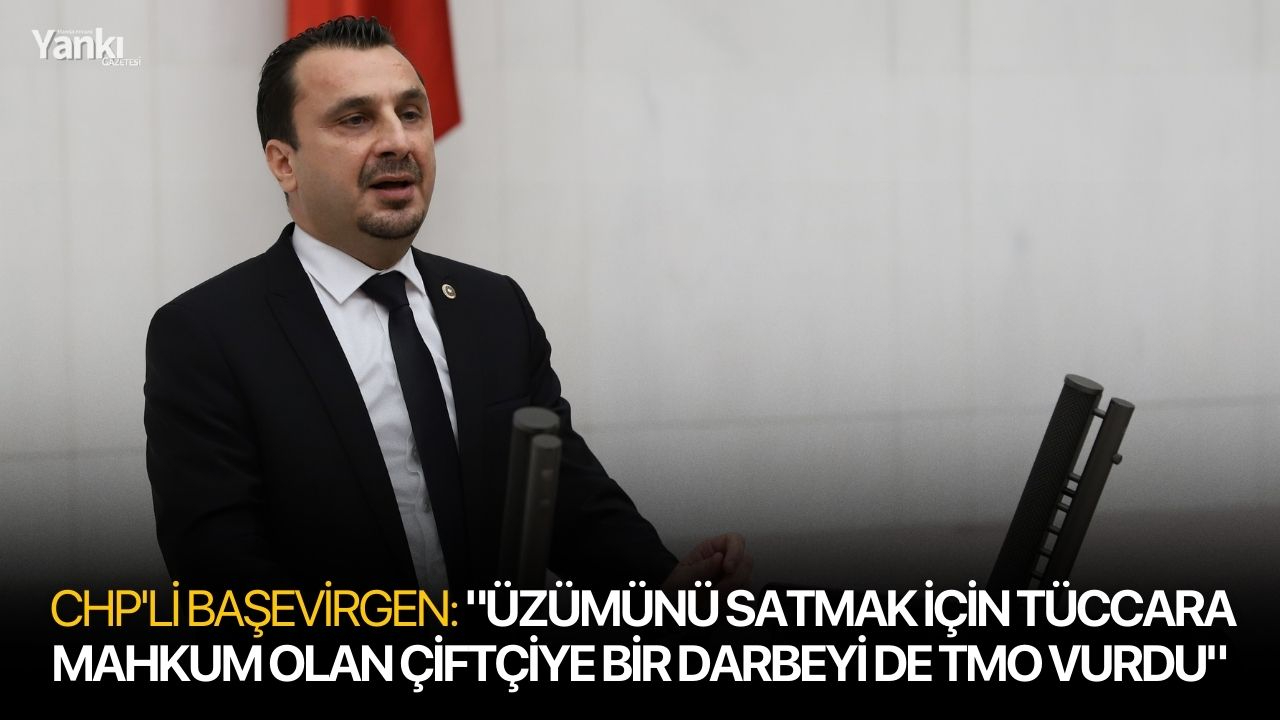 CHP'li Başevirgen: "Üzümünü satmak için tüccara mahkum olan çiftçiye bir darbeyi de TMO vurdu"