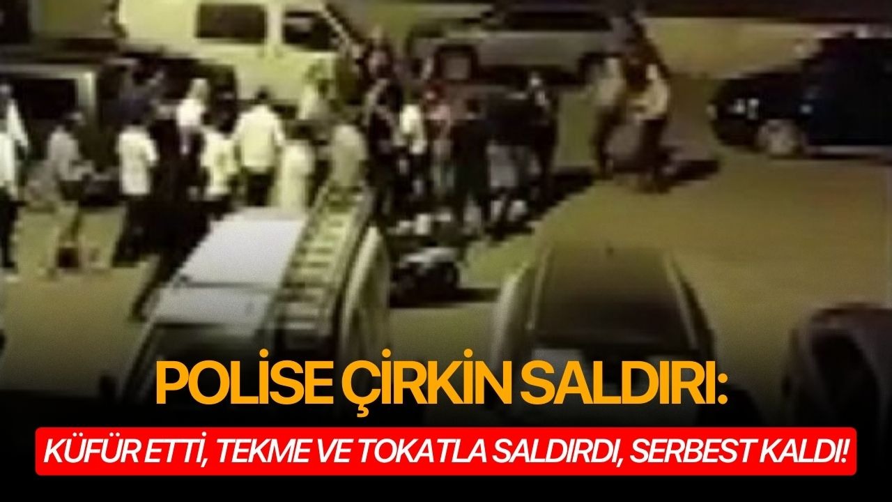 Polise çirkin saldırı: Küfür etti, tekme ve tokatla saldırdı, serbest kaldı!