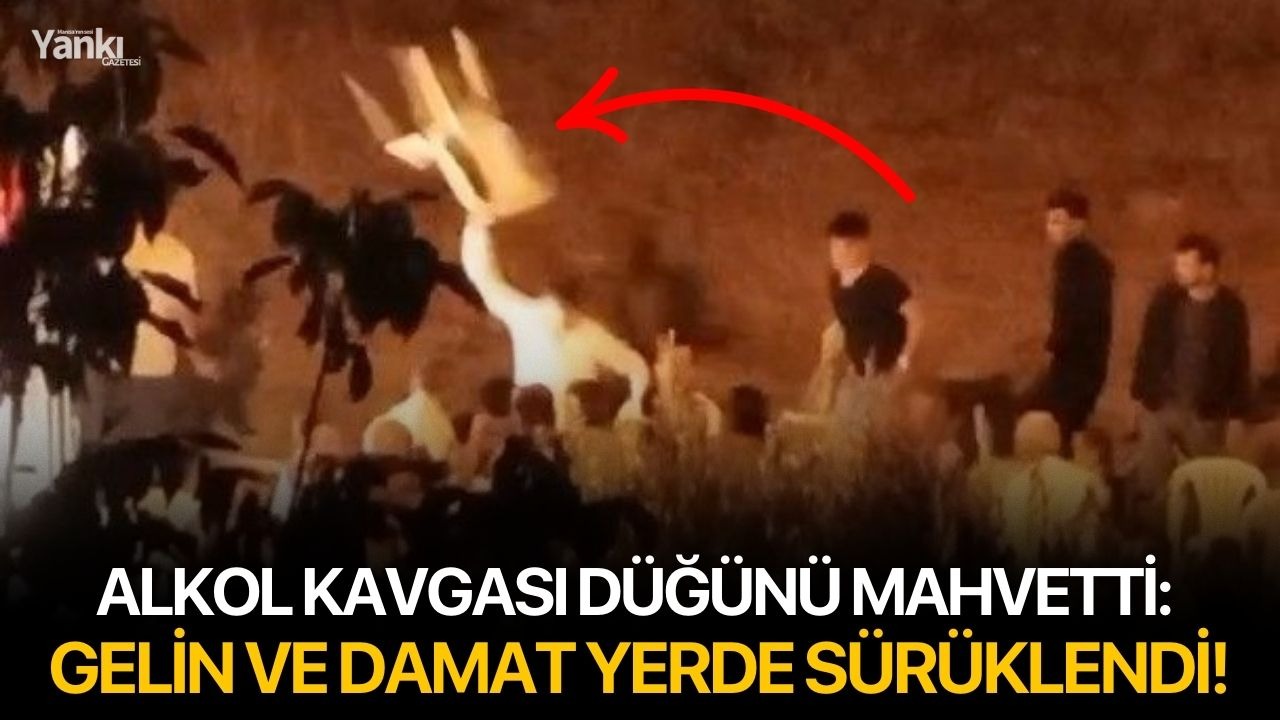 Alkol kavgası düğünü mahvetti: Gelin ve damat yerde sürüklendi!