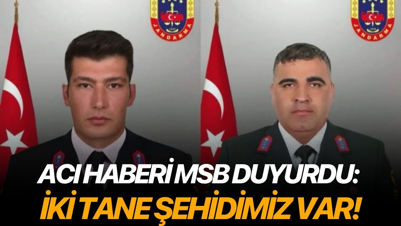 Acı haberi MSB duyurdu: İki tane şehidimiz var!