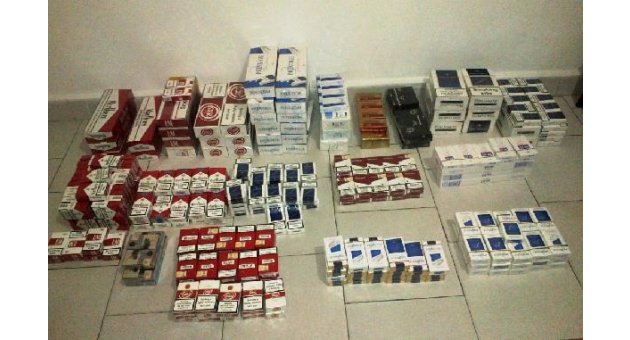 750 paket gümrük kaçağı sigara