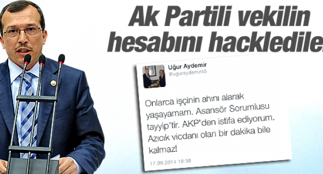 Ak Parti Manisa Milletvekili Uğur Aydemir'in Twitter hesabını Hacklediler