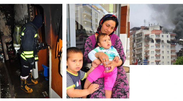 Apartmanın 5'inci katındaki dairede yangın çıktı