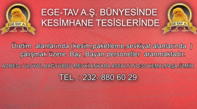  Bay , bayan personelleri  aranmaktadır.